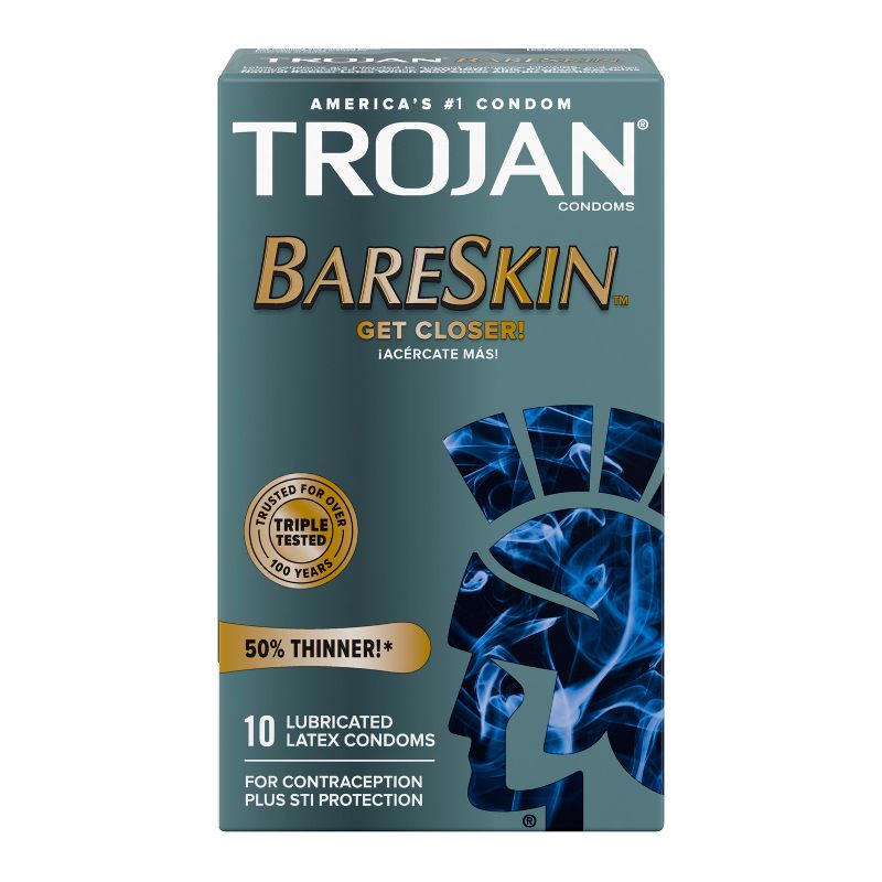 Trojan Bareskin Premium Lube Condoms, 1 of 12