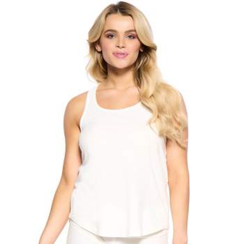 Organic Cotton Womens Camisole White Sleeveless Tops 100% Colorgrown