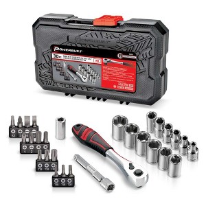 Powerbuilt 30 Piece 1/4 Inch Drive Metric Socket Set - 1 of 2