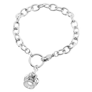 ELYA Crown Charm Bracelet - Silver, Women