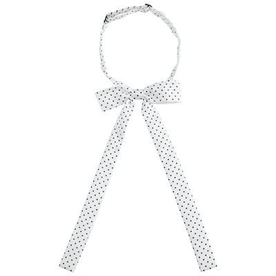 INSPIRE CHIC Women's Pre-Tied Polka Dots Bowknot Long Ribbon Bow Ties