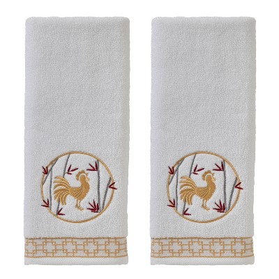 2pc Vern Yip Zodiac Hand Towel Set White - SKL Home