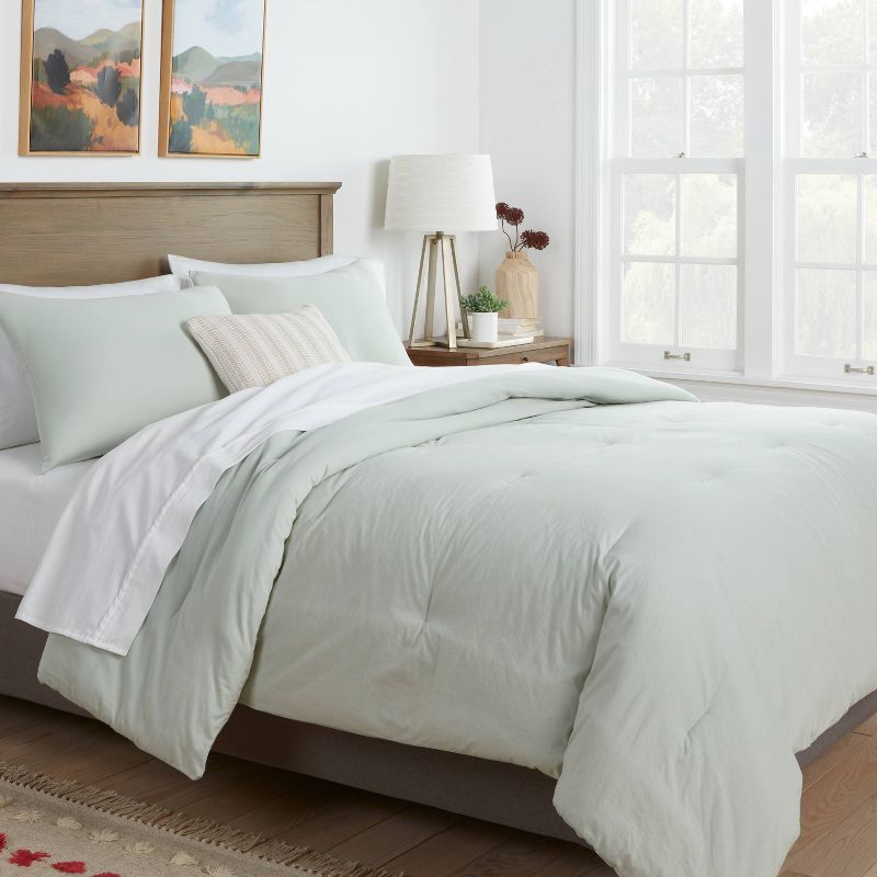 Washed Cotton Sateen Comforter and Sham Set - Threshold™, 3 of 9