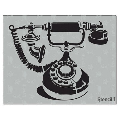 Stencil1 Fancy Phone - Stencil 8.5" x 11"