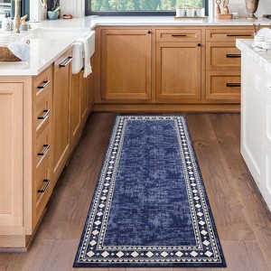 Acekool 5x7 Washable Rug – Modern Geometric Indoor Carpet, Non-Slip Ultra-Thin Floor Mat for Living Room & Bedroom - 1 of 4
