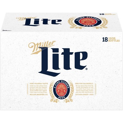 Miller Lite Beer - 18pk/12 fl oz Bottles