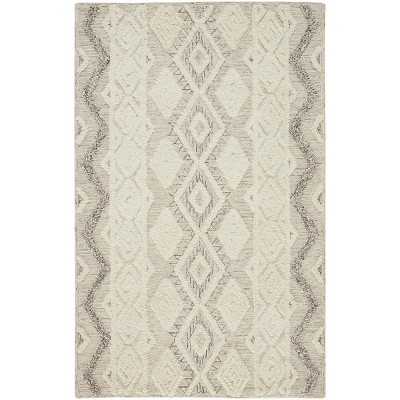 Anica Transitional Geometric Ivory/Taupe/Gray Area Rug