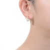 Guili Sterling Silver Gold Plated Butterfly Earrings with Pearl & Cubic Zirconia, a Whimsical and Graceful Accent for Effortless Beauty - 2 of 3