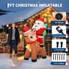 7FT Christmas Inflatable Santa Outdoor Decoration Polyester Inflatable Santa Claus Reindeer, Equipped with Lights for Indoor Outdoor Holiday Party - 3 of 4