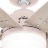 Hunter 44" Pacer Lighted Ceiling Fan Blush Pink Finish - Modern Rustic Design with Integrated LED and Handheld Control - 2 of 4