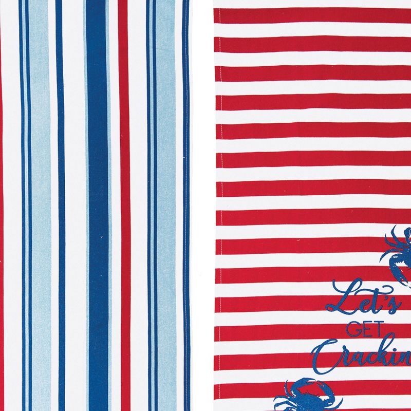 C&F Home Blue Crab Patriotic July Fourth Printed Flour Sack Kitchen Towel Dishtowel Set of 3, 3 of 5