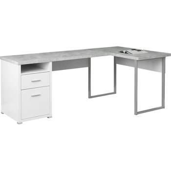 80" Computer Desk Left Or Right Face White - EveryRoom
