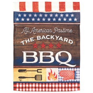 Magnolia Garden All American Pastime Backyard BBQ 30 x 44 Inch Polyester Garden Flag - 1 of 2