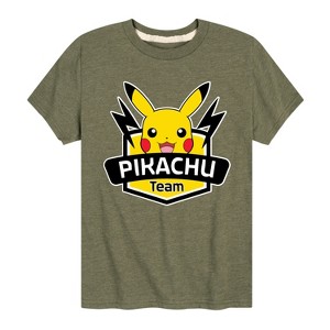 Boys' - Pokémon - Team Pikachu Badge Short Sleeve Graphic T-Shirt - 1 of 4