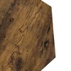 CENGHU Modern Hexagonal Coffee Table, Nightstand with Storage, Burmese Sumac, 23.62" Side Table for Living Room, Dining  Room, Bedroom, Antique Brown - 4 of 4
