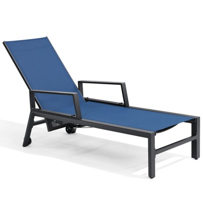 Crestlive Products Chaise Lounge Chair Outdoor Set of 2 Adjustable 4 Positions Pool Tanning Recliner Outdoor Lounge Furniture