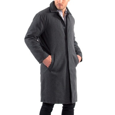 Alpine Swiss Zach Men’s Wool Blend Overcoat – Knee-Length Trench Coat, Runs Large for Layering Over Suits or Sweaters