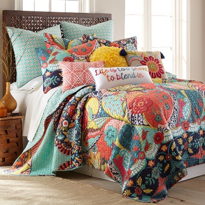 Jules Medallion Quilted Cotton Euro Shams Set of 2