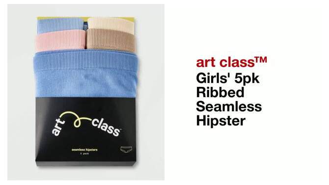 Girls' 5pk Ribbed Seamless Hipster - art class™, 2 of 5, play video