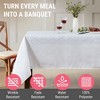 HLC.ME Modena Jacquard Fabric Lattice Tablecloth, Water, Fade, Wrinkle and Stain Resistant Table Cloth - 3 of 4