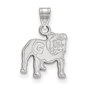 Black Bow Jewelry 14k White Gold Georgia Bulldogs NCAA Small Pendant - 1 of 3