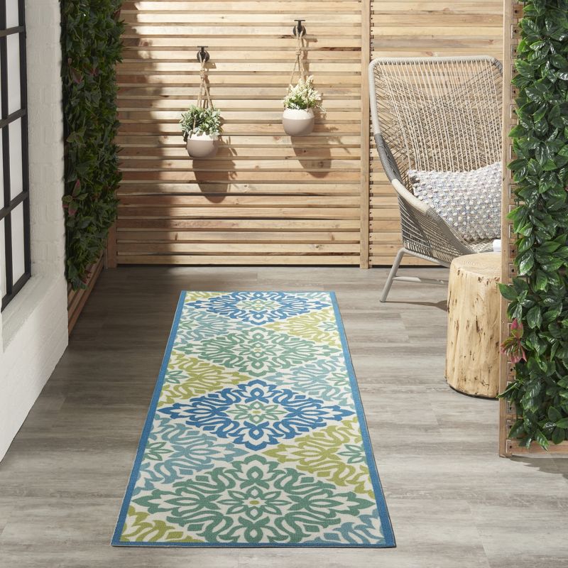Waverly Sun & Shade "Sweet Things" Blue Indoor/Outdoor Area Rug by Nourison, 5 of 12