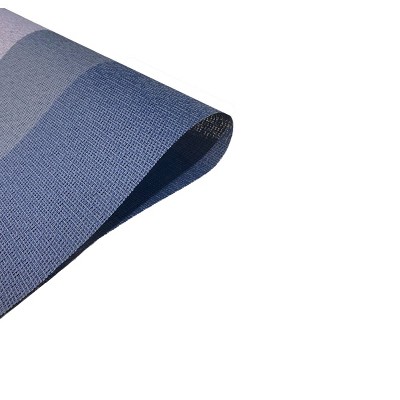 Bal Harbour Blue and Gray Woven Vinyl Rectangular Placemat Set of 4