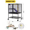 64" H Deluxe Small Animal Cage – 4‑Tier with Removable Ramp, Hammock, Storage Stand & Removable Tray, for Ferrets/Chinchillas/Guinea Pigs/Hamsters - 3 of 4