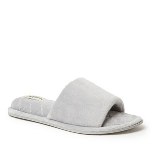 Dearfoams Women's Beatrice Microfiber Velour Shower Slide House Slipper - 1 of 4