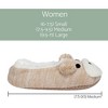 Elanze Designs Brown Puppy Dog Womens Animal Cozy Indoor Plush Lined Non Slip Fuzzy Soft Slipper - Medium - 4 of 4