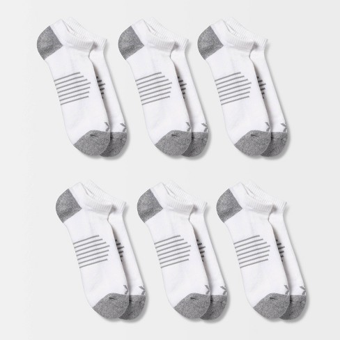 Hanes Premium Men's X-Temp Breathable No Show Socks 6pk - White 6-12