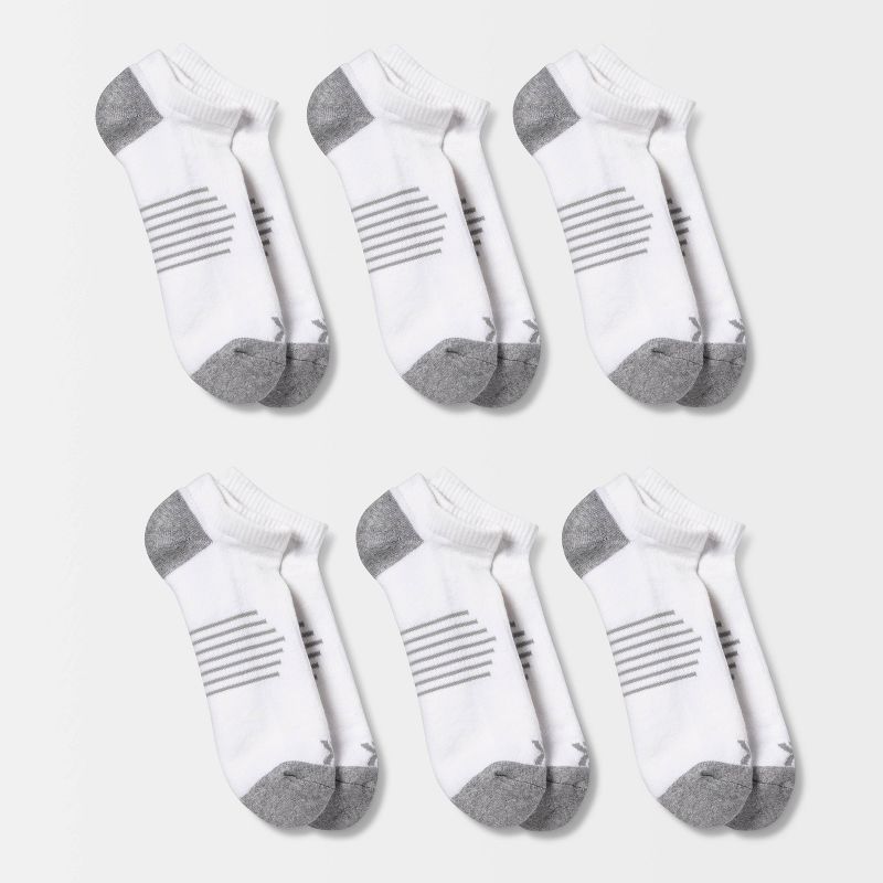 Men's Striped Arch No Show Socks 6pk - All in Motion™, 1 of 5