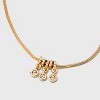 Multi Stone Drop Pendant Necklace - A New Day™ Gold: Nickel-Free Metal, Lobster Claw Clasp, 16" Length - 4 of 4