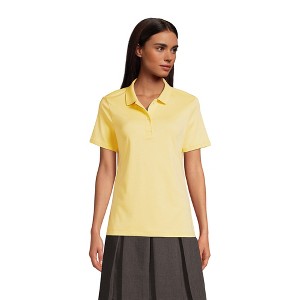 Lands' End School Uniform Women's Short Sleeve Feminine Fit Interlock Polo Shirt - 1 of 4