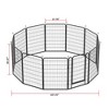 Sevobal Pet Carriers, Large 6 Panels Freestanding Dog Fence with Lock and Gates, Portable Fence for Yard Camping, Black, 107.25"*107.25"*39.37" - 4 of 4