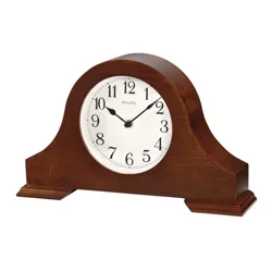 Bulova Durant Analog Quartz Solid Wood Case Pendulum Mantel Clock B1845 