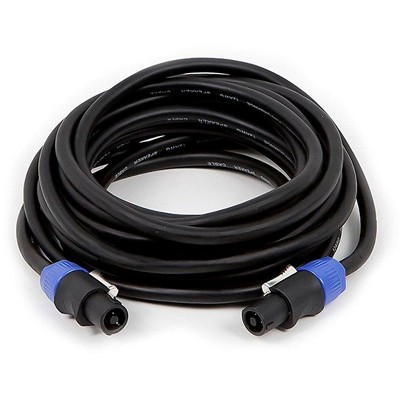 Monoprice Pro Audio Cable - 25 Feet - Black | 2-conductor NL4 Female to NL4 Female Speaker Twist Connector Cable, 12AWG With Spring-Loaded Lock