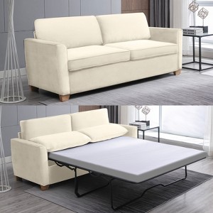 Mjkone Modern Velvet  2-in-1 Pull Out Sleep Sofa Bed - 1 of 4