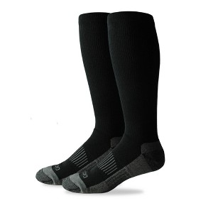 Dickies Men's 2pk Comfort Compression Lightweight Crew Socks - Black 6-12: Tagless Knit Polyester Blend - 1 of 1