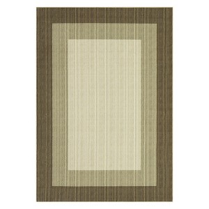 Washable Modern Bordered Rug Non Slip Low Pile Rug Soft Throw Floor Cover Abstract Foldable Indoor Carpet for Living Room Bedroom Playroom Nursery - 1 of 4