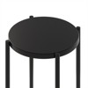 Metal Round Contemporary Side Table in Black - Henn&Hart - 4 of 4