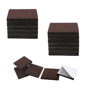 Unique Bargains Felt Self-stick Non-slip Square Furniture Floor Pads 16 Pcs - 1 of 3