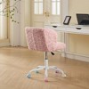 NicBex Adjustable Office Chair with Colorful Wheels, Upholstered Swivel Vanity Chair with Metal Base, Comfy Desk Chair for Kids, Child's Room - 2 of 4