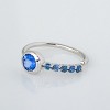 Jewelry Avalanche 20G 14K Gold Bezel Blue Sapphire Nose Hoop Ring, 5/16"(8mm) - 2 of 4