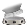 360 Lighting Modern Table Lamp with USB and AC Power Outlet Workstation Charging Base 25.75" High Hammered Silver Leaf Drum Shade Living Room - 2 of 4
