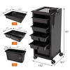 Salon Trolley Cart - Hair Salon Station Equipment, 4 Drawers & 2 Storage Baskets - 3 of 4