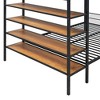 NicBex Twin Over Full Bunk Bed with Guardrail and Built-in Side Shelf,Metal Twin Loft Bed with Ladder and 5-Tier Shelves,Bunk Beds for Bedroom - 4 of 4