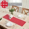 Gallen Red White Runner Fringed 12x36 - 3 of 3