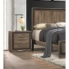 ORRD Rustic Two Tone Nightstand, Embossed Faux Wood Nightstand for Stylish Bedroom Furniture - 4 of 4