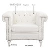 Morden Fort Chair With Extra-Thick Padded Backrest And Seat, Arm Chair, 22.4'' Comfy Seat Depth, Fabric Single Sofa - 3 of 4